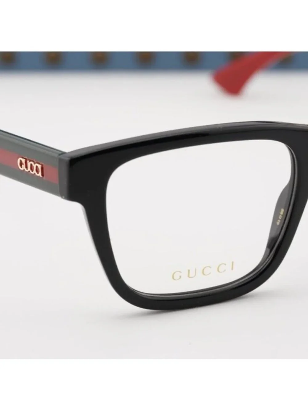 Gucci GG1870O 005 Square Eyeglasses 56mm - Black/Green/Red